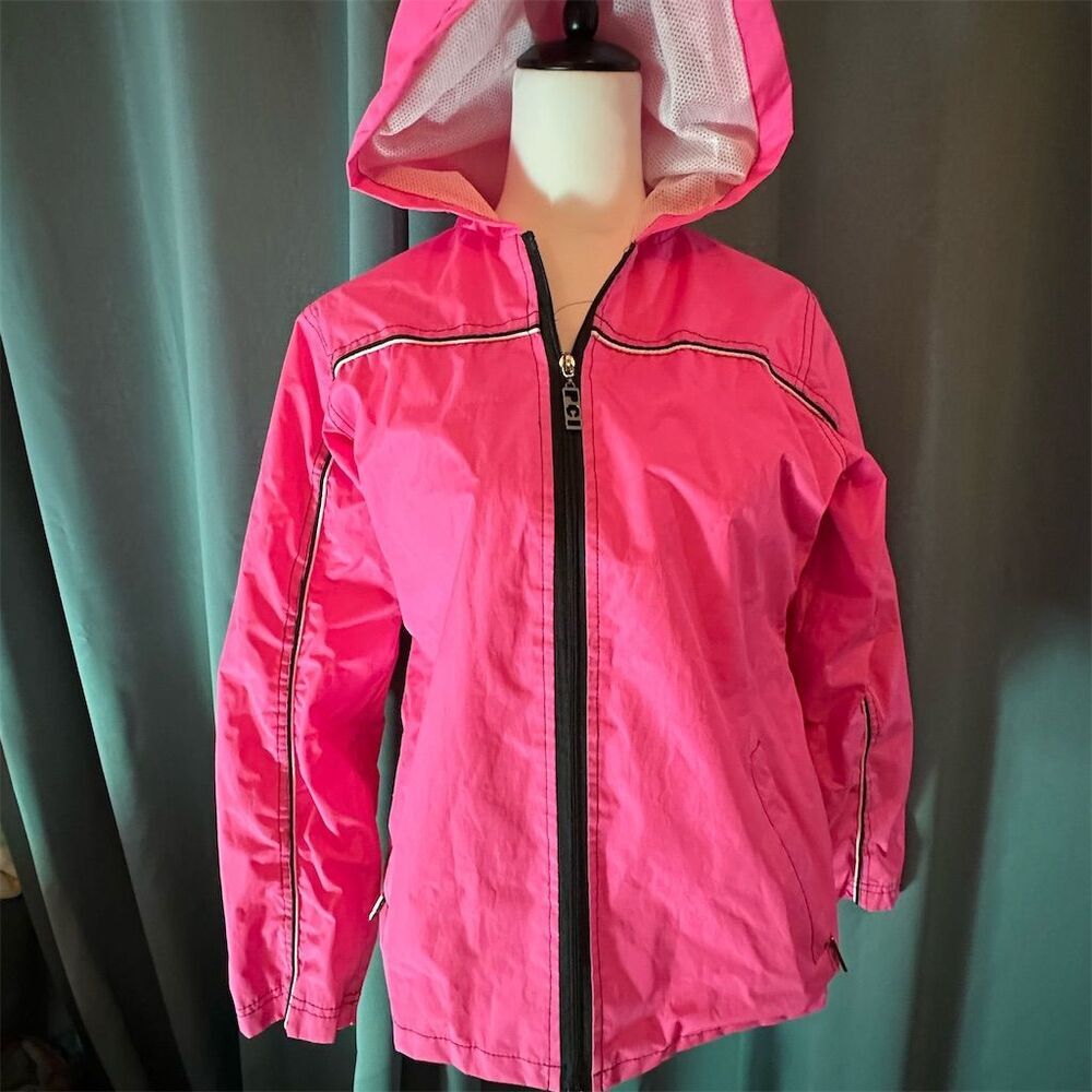 PCI Women's Lightweight Hooded Jacket Hot Pink Standard Size S Casual Zip-Up